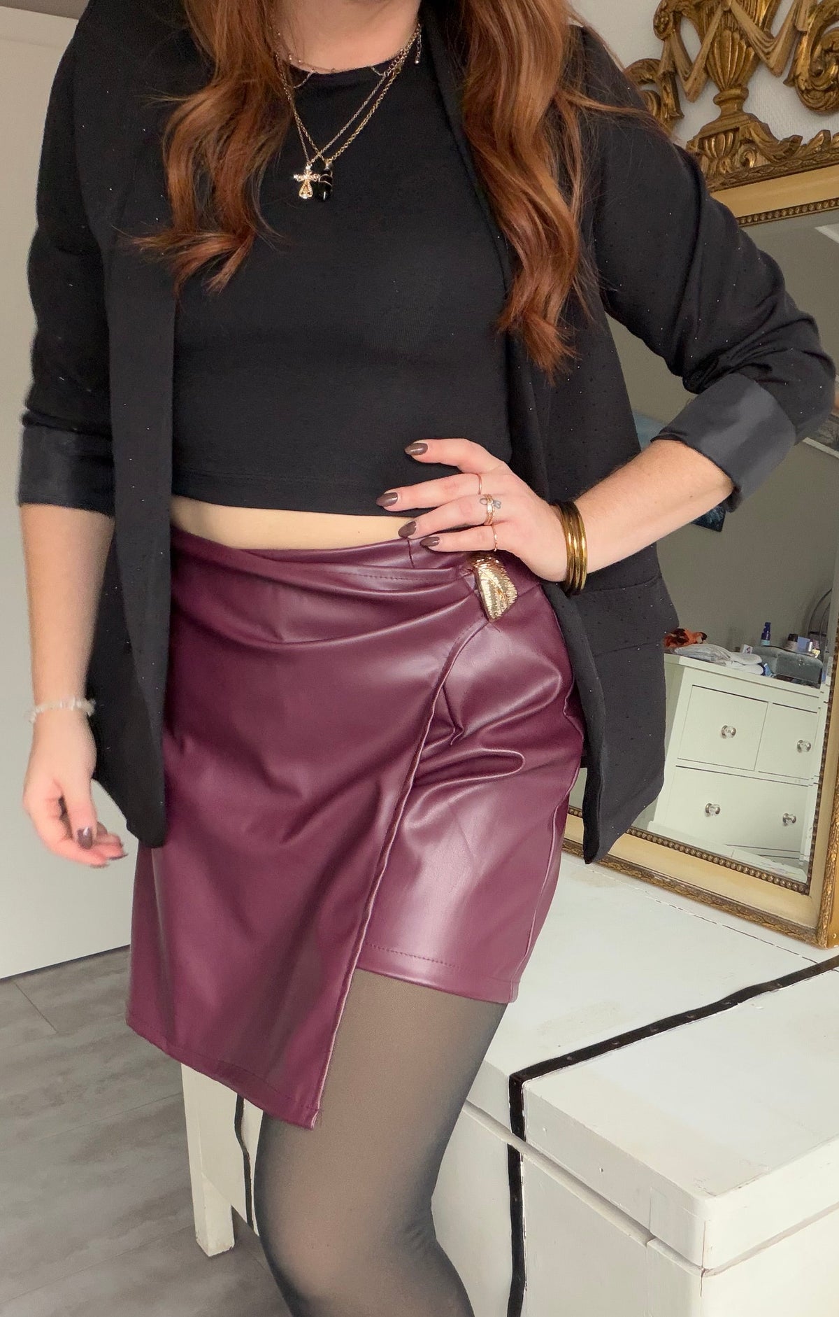 Jupe Short Ruby burgundy