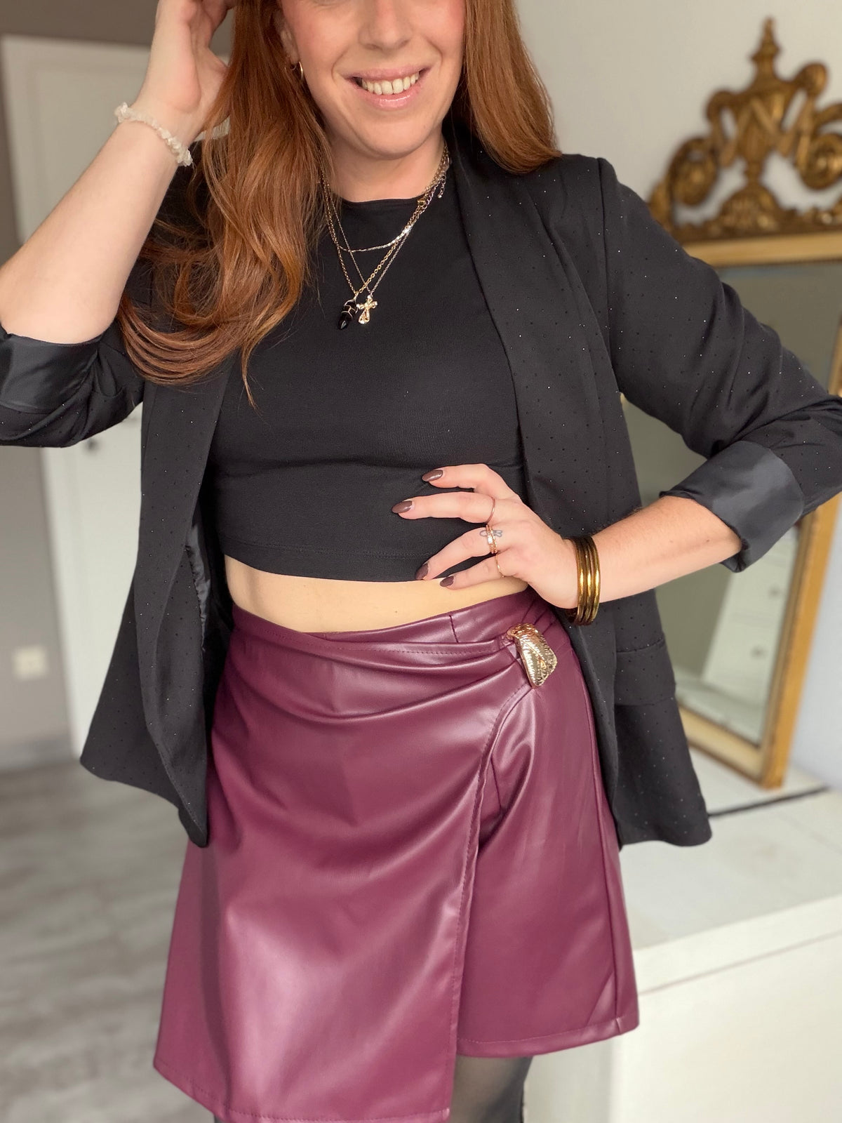 Jupe Short Ruby burgundy
